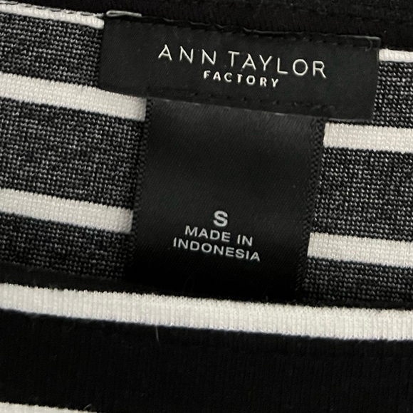 Ann Taylor Striped Ponte Flare Sleeve Dress | Size Small - Picture 11 of 12